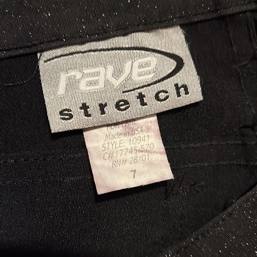 Vintage Rave Stretch sparkly glitter jean style pants Junior size 7 - Picture 3 of 6